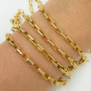 501GP. Gold Plated 925 Sterling Silver Smooth Box Chain